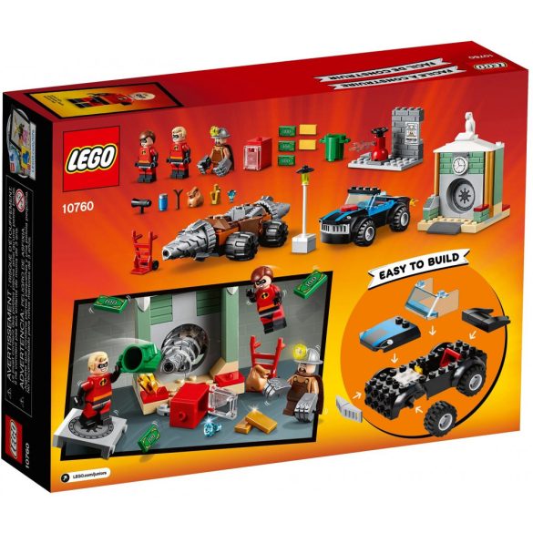 LEGO 10760 Juniors Hihetetlen Család Aláásós Bankrablás