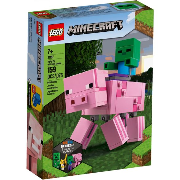 Lego 21157 Minecraft BigFig Pig with Baby Zombie