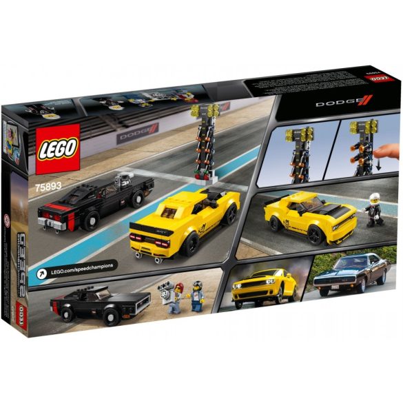 LEGO 75893 Speed Champions 2018 Dodge Challenger SRT Demon és 1970 Charger R/T 